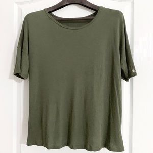 Alo Yoga Falls Short Sleeve Top, Hunter, M